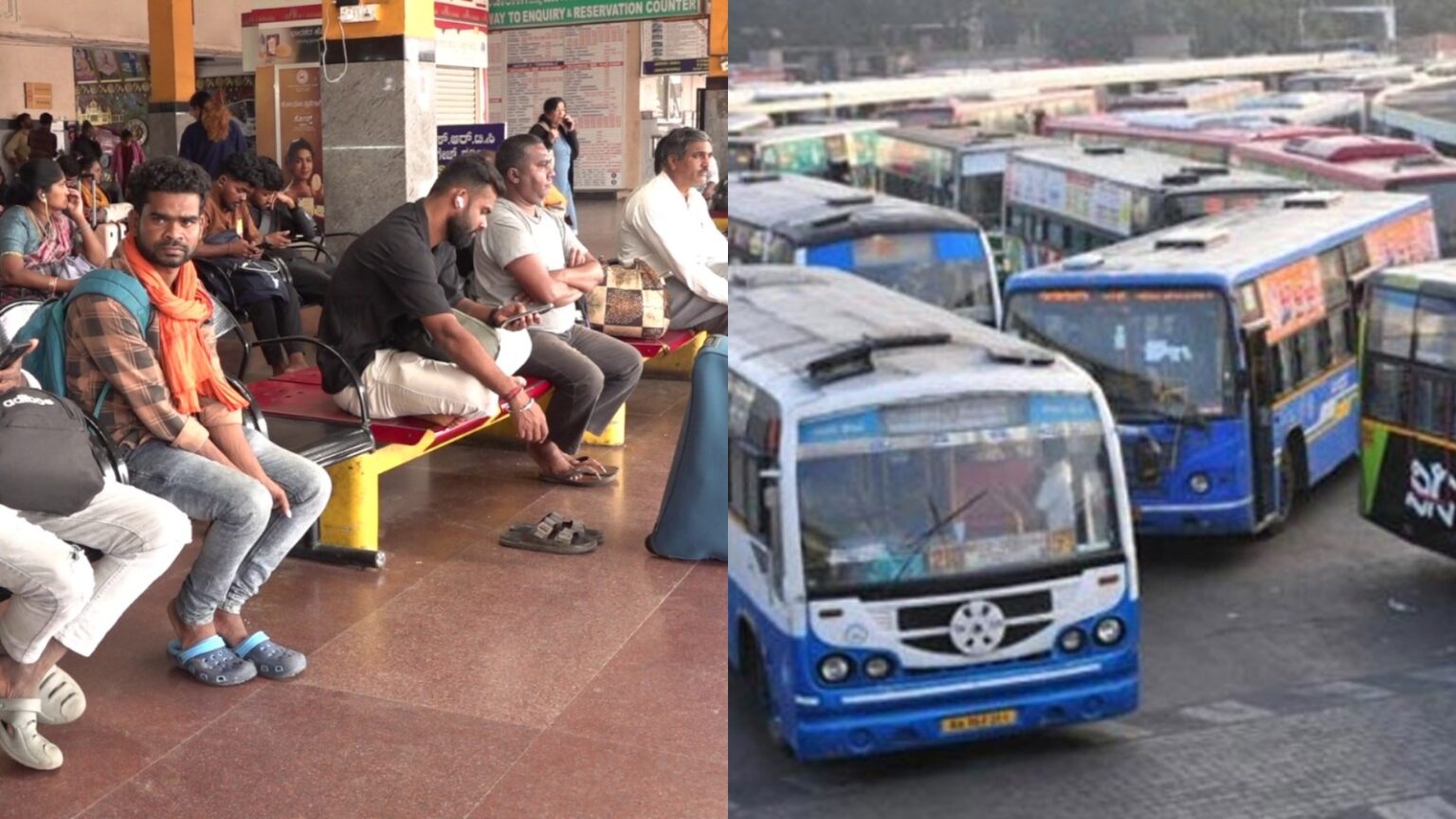 ರಾಜ್ಯಾದ್ಯಂತ ಸಾರಿಗೆ ನೌಕರರ ಮುಷ್ಕರ.. ಬಸ್ ಬಂದ್.. ಪ್ರಯಾಣಿಕರಿಗೆ ತಟ್ಟಿದ ಬಿಸಿ!